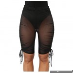 Yoawdats Women See Through Perspective Sheer Mesh Swimsuit Pants Bikini Bottom Cover up Shorts Black B07NQ8N3SG